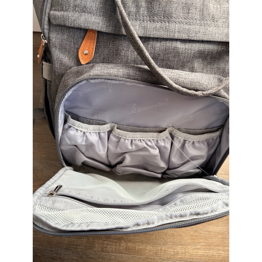 BobbleRoo Quilted Diaper Bag Backpack with Changing Pad - Picture 6 of 6